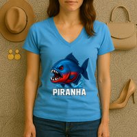 Piranha Women's V-Neck T-Shirt