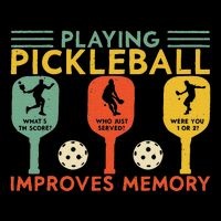 Playing Pickleball Improves Memory Funny Pickleball Player Mousepad