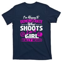 Pool Player Im Happy To Demonstrate Billiards Girl Gift T-Shirt