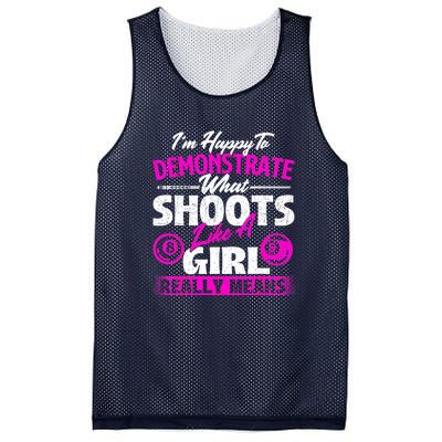 Pool Player Im Happy To Demonstrate Billiards Girl Gift Mesh Reversible Basketball Jersey Tank