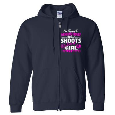 Pool Player Im Happy To Demonstrate Billiards Girl Gift Full Zip Hoodie