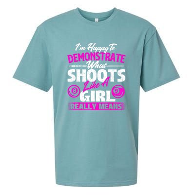 Pool Player Im Happy To Demonstrate Billiards Girl Gift Sueded Cloud Jersey T-Shirt