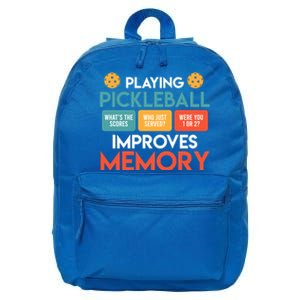 Playing Pickleball Improves Memory Pickleball Gift 16 in Basic Backpack