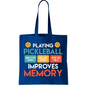 Playing Pickleball Improves Memory Pickleball Gift Tote Bag