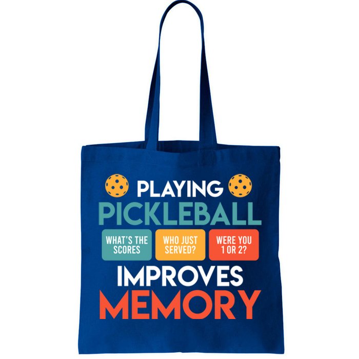 Playing Pickleball Improves Memory Pickleball Gift Tote Bag