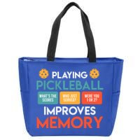 Playing Pickleball Improves Memory Pickleball Gift Zip Tote Bag