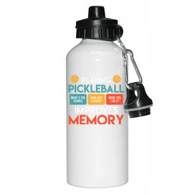 Playing Pickleball Improves Memory Pickleball Gift Aluminum Water Bottle