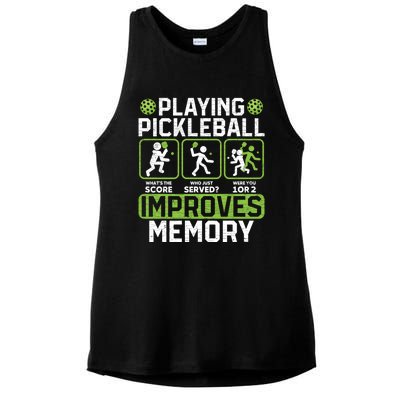 Playing Pickleball Improves Memory Gift Ladies PosiCharge Tri-Blend Wicking Tank