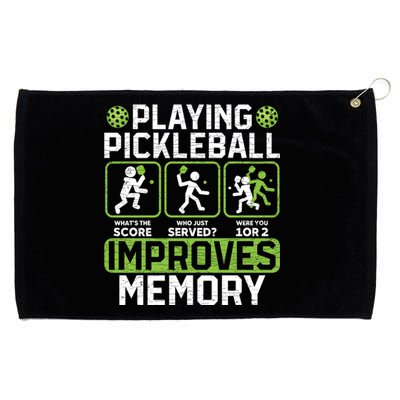 Playing Pickleball Improves Memory Gift Grommeted Golf Towel