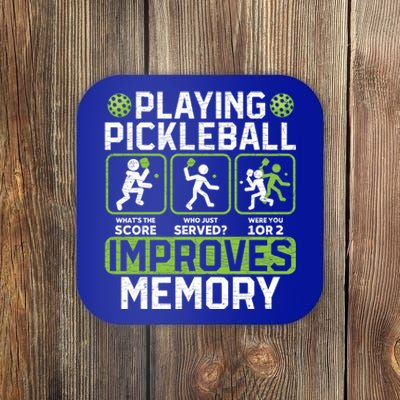 Playing Pickleball Improves Memory Gift Coaster