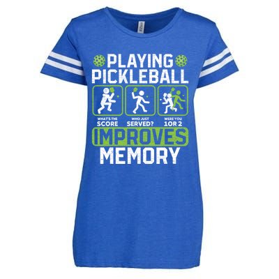 Playing Pickleball Improves Memory Gift Enza Ladies Jersey Football T-Shirt