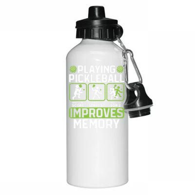 Playing Pickleball Improves Memory Gift Aluminum Water Bottle 