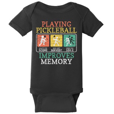 Playing Pickleball Improves Memory Pickleball Baby Bodysuit