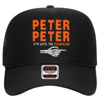 Peter Peter IM With The Pumpkin Jackolantern Pumpkin Halloween Costume Couple High Crown Mesh Back Trucker Hat