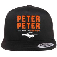 Peter Peter IM With The Pumpkin Jackolantern Pumpkin Halloween Costume Couple Flat Bill Trucker Hat