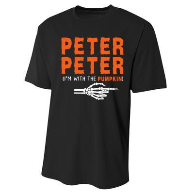 Peter Peter IM With The Pumpkin Jackolantern Pumpkin Halloween Costume Couple Performance Sprint T-Shirt