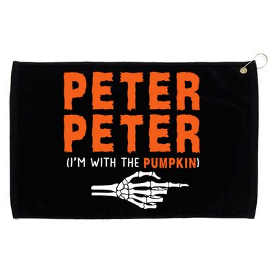 Peter Peter IM With The Pumpkin Jackolantern Pumpkin Halloween Costume Couple Grommeted Golf Towel