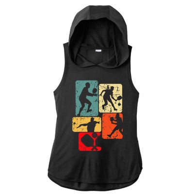 Pickleball Ladies PosiCharge Tri-Blend Wicking Draft Hoodie Tank