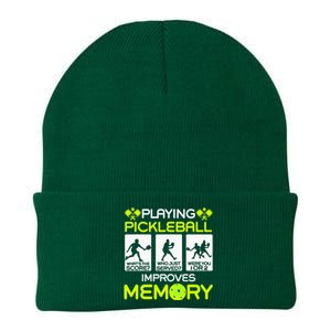 Playing Pickleball Improves Memory Dink Player Knit Cap Winter Beanie