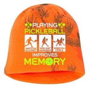 Playing Pickleball Improves Memory Dink Player Kati - Camo Knit Beanie