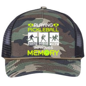 Playing Pickleball Improves Memory Dink Player Retro Rope Trucker Hat Cap