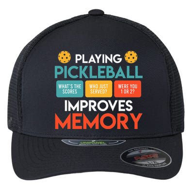 Playing Pickleball improves memory Pickleball Flexfit Unipanel Trucker Cap