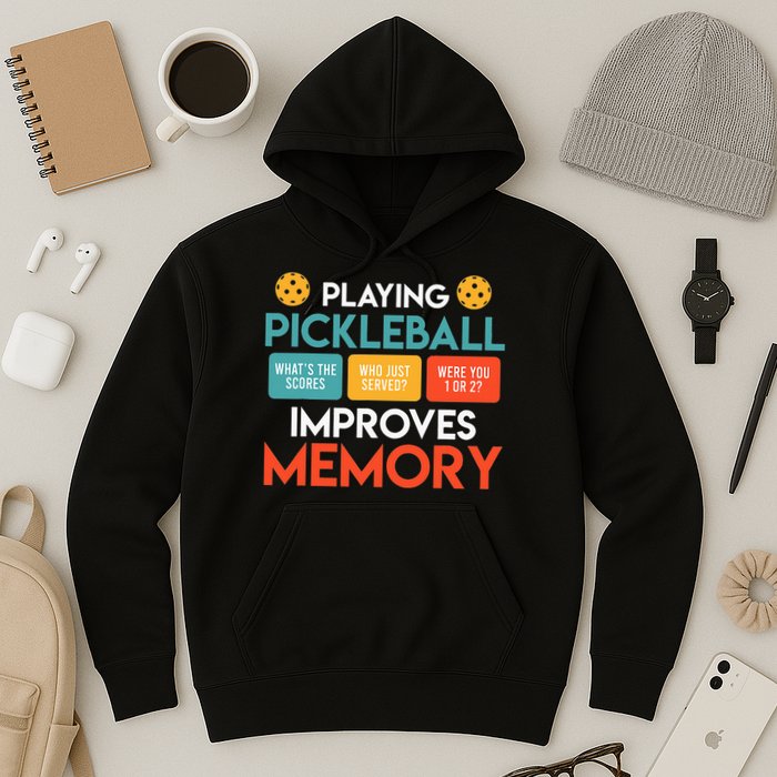 Playing Pickleball improves memory Pickleball Hoodie