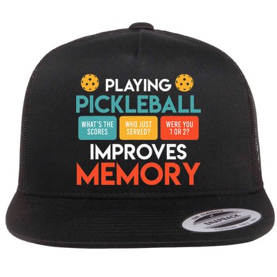 Playing Pickleball improves memory Pickleball Flatbill Hat