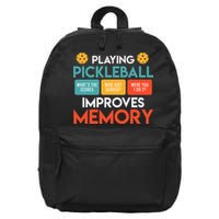 Playing Pickleball improves memory Pickleball 16 in Basic Backpack