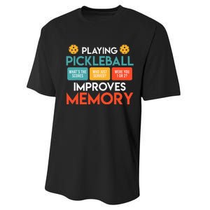 Playing Pickleball improves memory Pickleball Performance Sprint T-Shirt