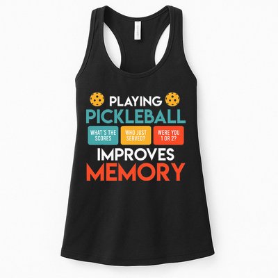 Playing Pickleball improves memory Pickleball Womens Tank Top