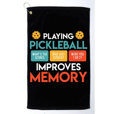 Playing Pickleball improves memory Pickleball Golf Towel