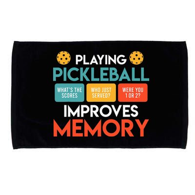 Playing Pickleball improves memory Pickleball Microfiber Hand Towel