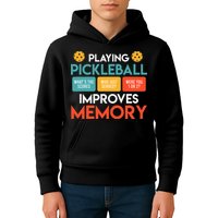 Playing Pickleball improves memory Pickleball Kids Hoodie