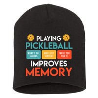Playing Pickleball improves memory Pickleball Short Acrylic Beanie