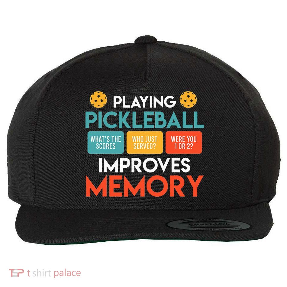 Playing Pickleball improves memory Pickleball Wool Snapback Cap