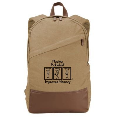 Playing Pickleball Improves Memory Cotton Canvas Backpack