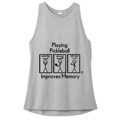 Playing Pickleball Improves Memory Ladies PosiCharge Tri-Blend Wicking Tank