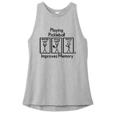 Playing Pickleball Improves Memory Ladies PosiCharge Tri-Blend Wicking Tank