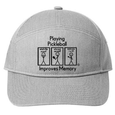 Playing Pickleball Improves Memory 7-Panel Snapback Hat