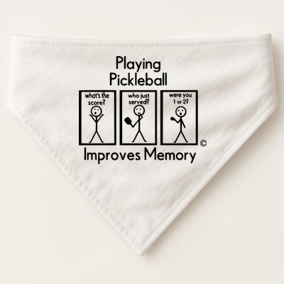 Playing Pickleball Improves Memory USA-Made Doggie Bandana