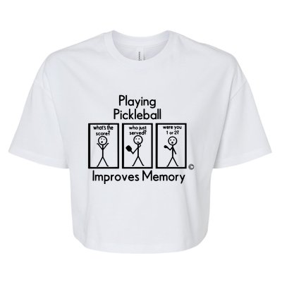 Playing Pickleball Improves Memory Bella+Canvas Jersey Crop Tee