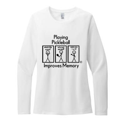 Playing Pickleball Improves Memory Womens CVC Long Sleeve Shirt