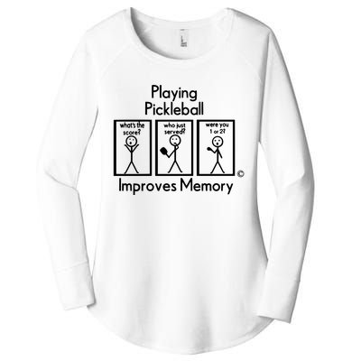 Playing Pickleball Improves Memory Women's Perfect Tri Tunic Long Sleeve Shirt