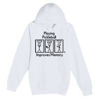 Playing Pickleball Improves Memory Premium Pullover Hoodie