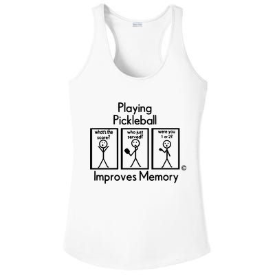 Playing Pickleball Improves Memory Ladies PosiCharge Competitor Racerback Tank