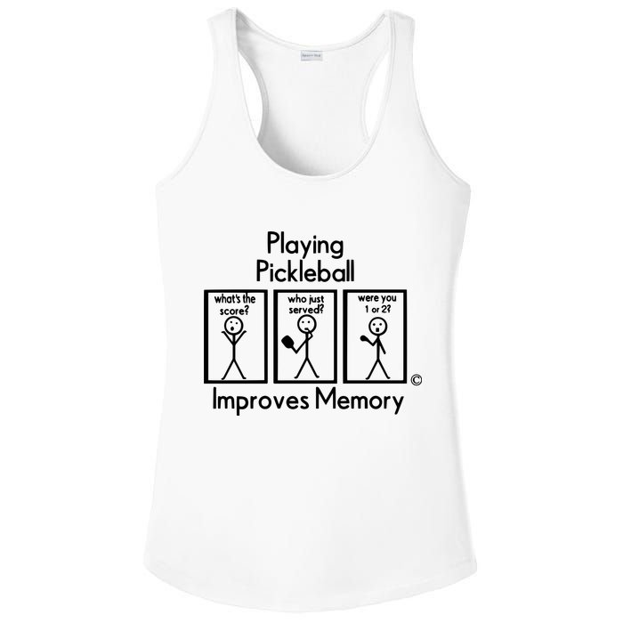 Playing Pickleball Improves Memory Ladies PosiCharge Competitor Racerback Tank