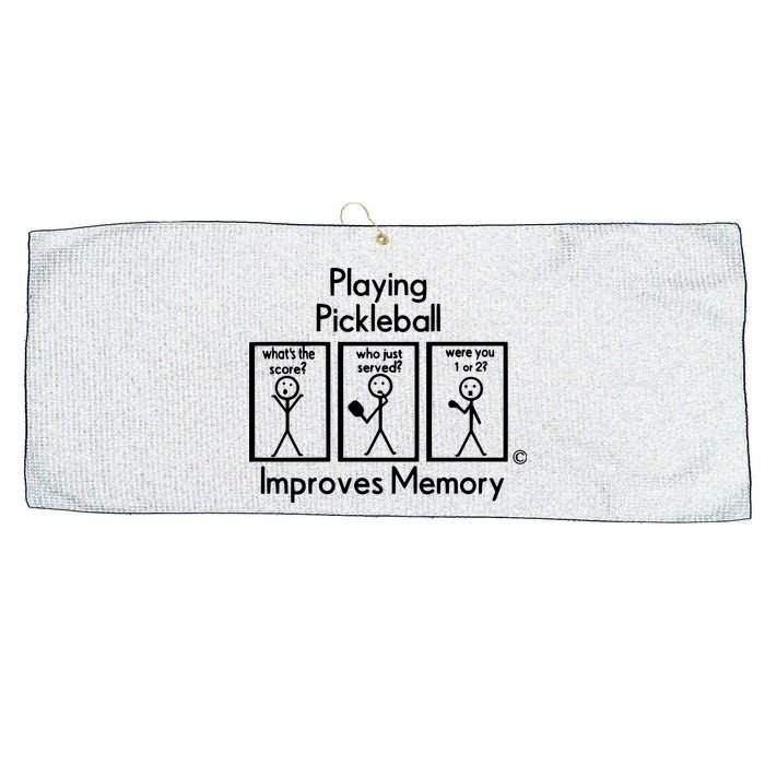 Playing Pickleball Improves Memory Large Microfiber Waffle Golf Towel
