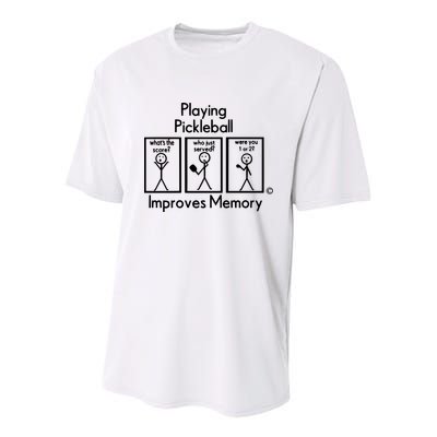 Playing Pickleball Improves Memory Youth Performance Sprint T-Shirt