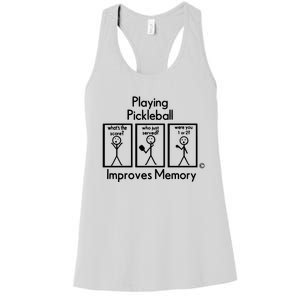 Playing Pickleball Improves Memory Women's Racerback Tank